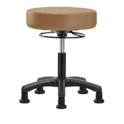 Blue Ridge Ergonomics Desk Mini-Stools, Vinyl, Glides, Taupe
