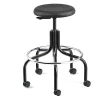Bevco Black Polyurethane Backless Stool, 19-24" Seat Height