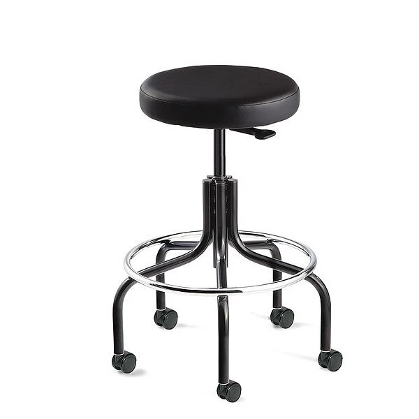 Bevco Black Vinyl Backless Stool, 25-30" Seat Height 3 Bevco Black Vinyl Backless Stool, 25-30" Seat Height