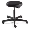 Bevco Black Vinyl backless stool, 20.5 to 28" Seat Ht.