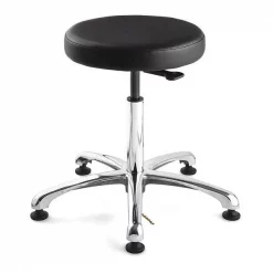 Bevco Black Vinyl ESD Stool, 22-32" Seat Height