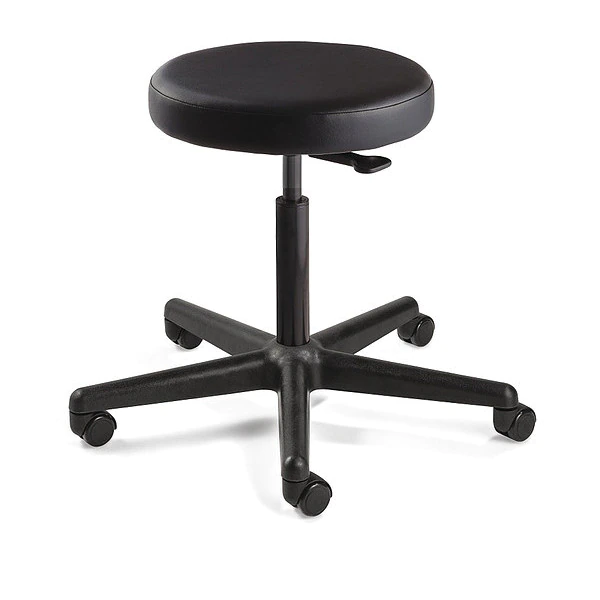 Bevco Black Vinyl Backless Stool, 24-34" Seat Height 3 Bevco Black Vinyl Backless Stool, 24-34" Seat Height
