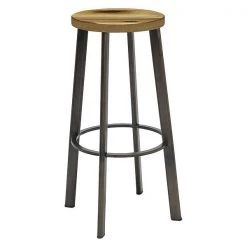 Kfi Stool, Natural Wood Seat, 30"