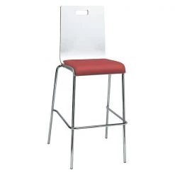 Kfi Barstool, White/Lipstick