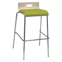 Kfi Low Back Barstool, Natural/Avocado