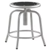 National Public Seating Adj. Stool, Blk Seat, Gry Frame, 18" H -Kitchen & Dining Furniture Sales Store Z0xu1xkcpIx