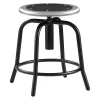 National Public Seating Adj. Stool, Blk Seat, Blk Frame, 18" H