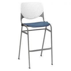 Kfi Poly Stack Barstool, Navy Seat