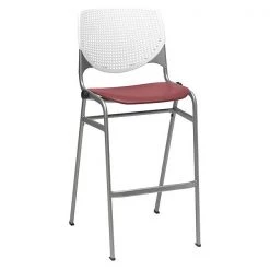 Kfi Poly Stack Barstool, Burgundy Seat