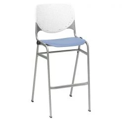 Kfi Poly Stack Barstool, Peri Blue Seat
