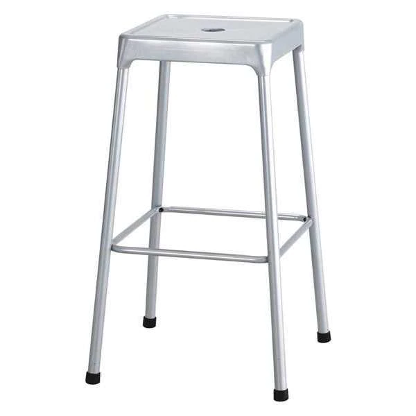 Safco Steel Bar Stool, Silver 3 Safco Steel Bar Stool, Silver