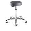 Bevco Soft Poly Backless Stool w/casters, 17-22" St Ht., Gray