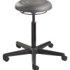 Bevco Soft Poly Backless Stool, 20-27" St Ht., Gray, Casters