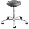 Bevco Soft Poly Backless Stool, 18-23" St Ht., Gray, Casters