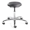 Bevco Soft Poly Backless Stool w/ casters, 16-22" St Ht. Gray