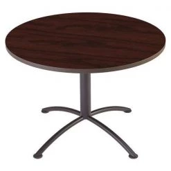 Iland Round CafÃ©Worksâ„¢ Table, Walnut - 36" Round x 29"H, 42" W, 42" L, 29" H, Laminated Melamine Top