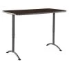 Iceberg Rectangle ARCâ„¢ Height Adjustable Table, Walnut /Gray Leg - 30" x 60", 60" W, 60" L, 30" to 42" H -Kitchen & Dining Furniture Sales Store Z1tII0pcpEx