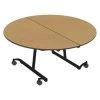 Palmer Hamilton Round Mobile Cafeteria Table, 60" W, 29" H, High Pressure Laminate Top, Maple -Kitchen & Dining Furniture Sales Store Z1u4FzkcpEx