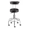 Bevco Soft Poly Stool w/backrest, 20-25" St Ht., Black, Casters -Kitchen & Dining Furniture Sales Store Z1w9DzlcpIx