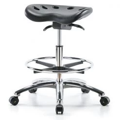 Zoro Select ESD Pneumatic Stool, 300 lb. wt. Cap.
