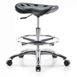 Zoro Select ESD Pneumatic Stool, 300 lb. wt. Cap.