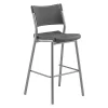 National Public Seating Cafe Height Stool, Plastic Charcoal