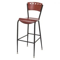 Kfi Barstool, Metal, Mahogany