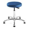 Bevco Blue Vinyl Backless Cleanroom Stool, ISO 5, 16-21"