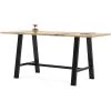 Rectangle KFI 42 x 96 x 41" H Conference Table with Vintage Steel frame, Natural, 42 W, 96 L, 41 H