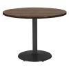 Round KFI Mode 42" Round Breakroom Table with Studio Teak Top, Round Black Base, Counter Height -Kitchen & Dining Furniture Sales Store Z2uu80lcpIx 1