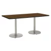 Kfi Rectangle Ped Table, Walnut/Silver, 42"x96"x29", 96" W, 42" L, 29" (Cafe Height) H, HPL Top, Walnut 1 Kfi Rectangle Ped Table, Walnut/Silver, 42"x96"x29", 96" W, 42" L, 29" (Cafe Height) H, HPL Top, Walnut -Kitchen & Dining Furniture Sales Store Z2uu8 hcpIx