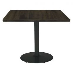 Kfi Square Wood Table, Espresso/Black, 42"x42"x29", 42" W, 42" L, 29" (Cafe Height) H, Wood Top, Espresso