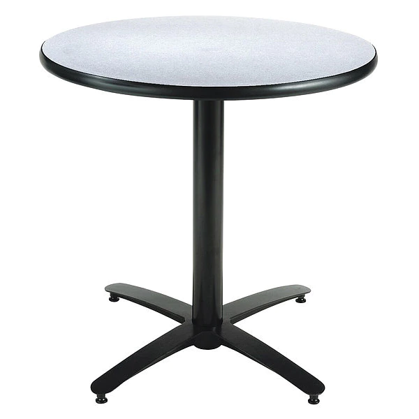Kfi Round Bistro Table, Grey Nebula, 42"Dx29"H, 42" (Table Top), 30 x 30" (Base), 3" Dia. (Column) W 3 Kfi Round Bistro Table, Grey Nebula, 42"Dx29"H, 42" (Table Top), 30 x 30" (Base), 3" Dia. (Column) W