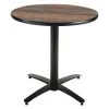 Kfi Round Bistro Table, 42" W, 29" (Cafe Height) H, HPL Top, Walnut -Kitchen & Dining Furniture Sales Store Z2uu9 mcpIx