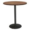 Round KFI Mode 48" Round Top Breakroom Table, River Cherry Finish, Round Black Base, Bistro Height -Kitchen & Dining Furniture Sales Store Z2uu9tlcpIx