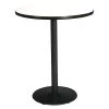 Round KFI 42" Round Breakroom Table with Crisp Linen Top, Round Black Base, Bistro Height, 42 W -Kitchen & Dining Furniture Sales Store Z2uu9tocpIx