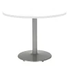 Kfi Round Ped Table, Designer Wh/Silver, 42"Dx29"H, 42" W, 29" (Cafe Height) H, HPL Top, Designer White -Kitchen & Dining Furniture Sales Store Z2uu9uqcpIx