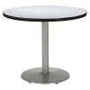 Kfi Round Ped Table, Grey Nebula/Silver, 42"Dx29"H, 29" (Cafe Height) H, HPL Top, Gray Nebula -Kitchen & Dining Furniture Sales Store Z2uu9vjcpIx