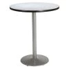 Round KFI Grey Nebula 42in Breakroom Table with Round Silver Base, Grey Nebula, 42 W, 42 L, 42 H -Kitchen & Dining Furniture Sales Store Z2uu9wjcpIx