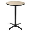 Round KFI 42in Natural Breakroom Table with Arched X Base, Commercial Grade, Made in the USA, 42 W -Kitchen & Dining Furniture Sales Store Z2uu9zpcpIx