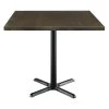 Square KFI Urban Loft 42" Square Vintage Wood Breakroom Table, Espresso, 42 W, 42 L, 36 H, Wood Top -Kitchen & Dining Furniture Sales Store Z2uuBtjcpIx