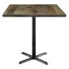 KFI Urban Loft 42" Square Vintage Wood Breakroom Table, Barnwood, 42 W, 42 L, 41 H, Wood Top -Kitchen & Dining Furniture Sales Store Z2uuBtlcpIx