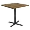 Square KFI Urban Loft 42" Square Vintage Wood Breakroom Table, Natural, 42 W, 42 L, 41 H, Wood Top -Kitchen & Dining Furniture Sales Store Z2uuBtncpIx