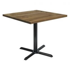 Kfi Square Urban Loft Table, Natural, 42"x42"x29", 42" W, 42" L, 29" (Cafe Height) H, Wood Top, natural