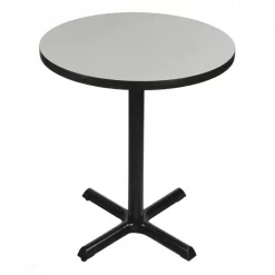 Correll, Inc. Standing Height Café Bistro and Breakroom Pedestal Table, 42" H, High Pressure Laminate Top