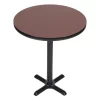 Correll, Inc. Standing Height Café Bistro and Breakroom Pedestal Table, 42" H, High Pressure Laminate Top, Cherry