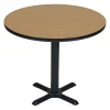Correll, Inc. Round Café Bistro and Breakroom Pedestal Table, 29" H, High Pressure Laminate Top, Medium Oak -Kitchen & Dining Furniture Sales Store Z2w68zicpEx 2