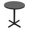 Correll, Inc. Standing Height Café Bistro and Breakroom Pedestal Table, 42" H, High Pressure Laminate Top