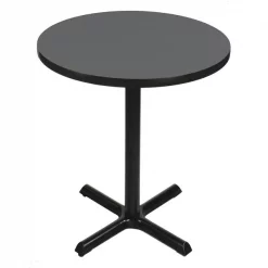 Correll, Inc. Standing Height Café Bistro and Breakroom Pedestal Table, 42" H, High Pressure Laminate Top