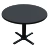 Correll, Inc. Round Café Bistro and Breakroom Pedestal Table, 29" H, High Pressure Laminate Top, Black Granite -Kitchen & Dining Furniture Sales Store Z2w69tocpEx
